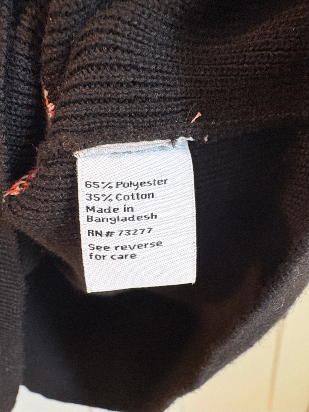 Black & orange retro Patterned Crewneck NINE west Sweater - Women's - Picture 4 of 7